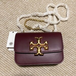 Tory Burch Eleanor Small Shoulder Bag Claret Golden Chain